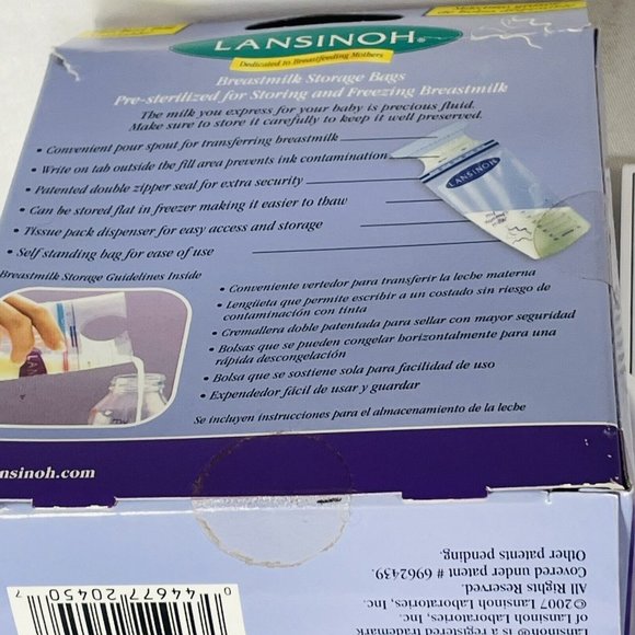 Lansinoh Breastmilk Storage Bags 75 Pre Sterilized Bags For Storing And Freezing - Picture 4 of 14